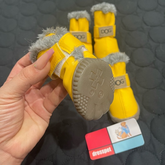 Winter Pet Shoes Chihuahua Dog Cat Snow Boots Waterproof Warm Puppy Booties - Picture 7 of 9